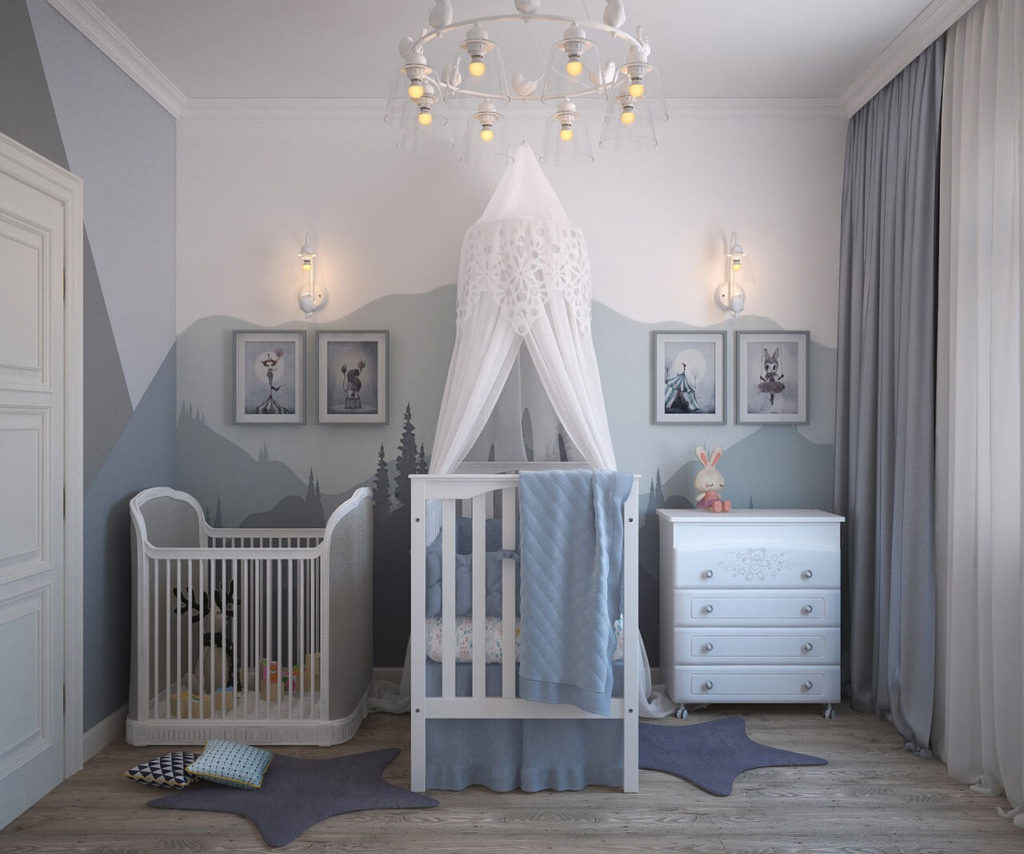 Детская комната новорожденного - 35 фото, 5 шагов дизайна и обустройства