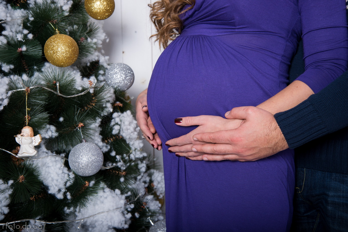 Новогодняя фотосессия беременности