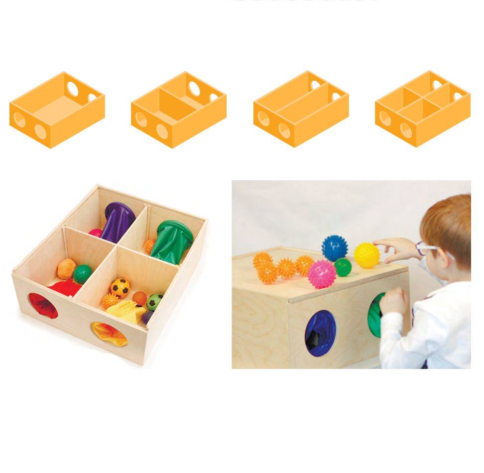 Как сделать сенсорную коробку для 3-летнего ребёнка?