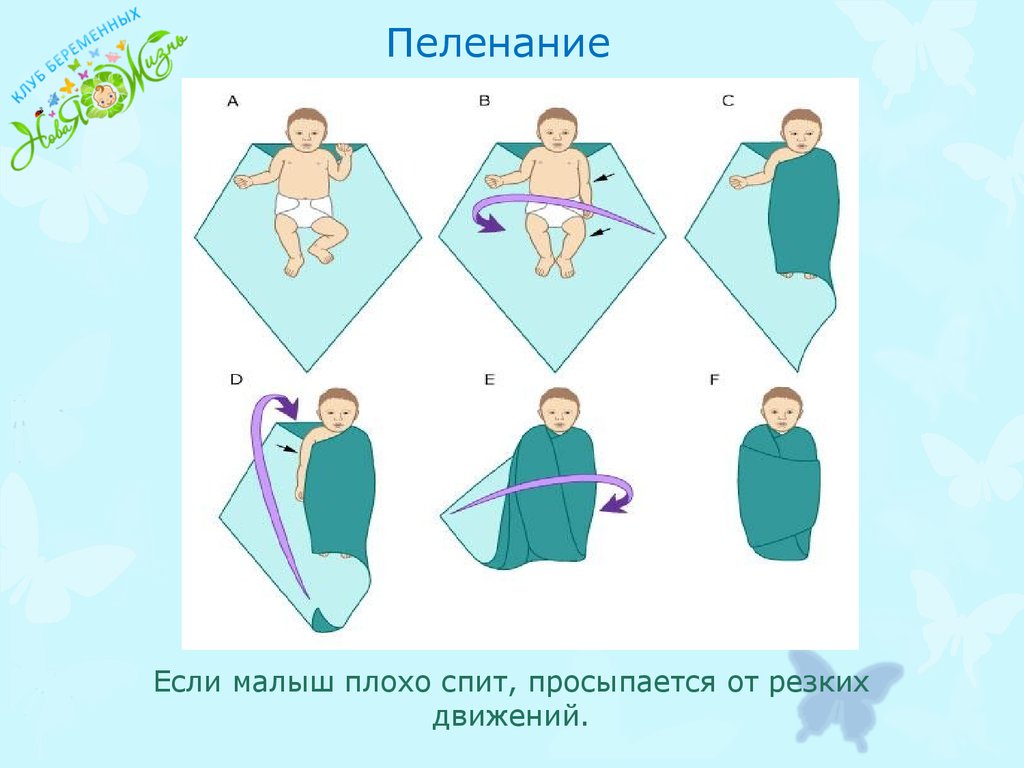 Способы пеленания и заворачивания малыша в одеяло