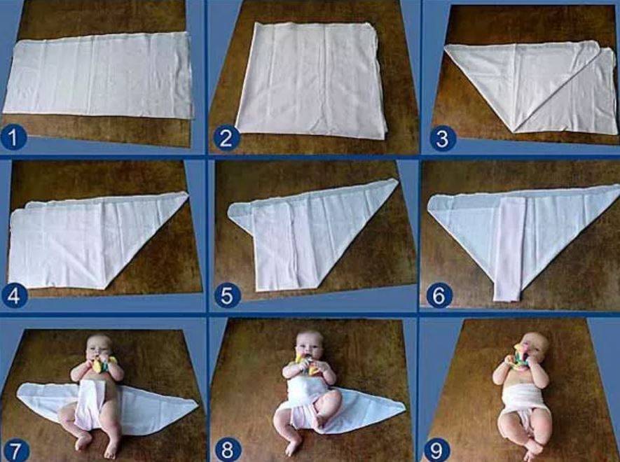 Как сшить подгузники из марли для новорожденных