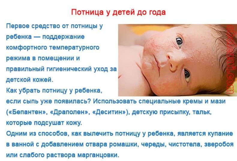 Профилактика и лечение потницы у новорожденных