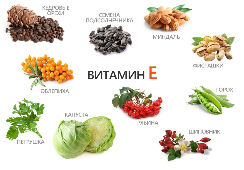В каких продуктах содержится витамин е и где его больше всего