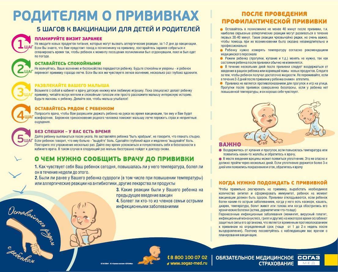 Правила подготовки ребенка к прививкам — медицинский портал «мед-инфо»