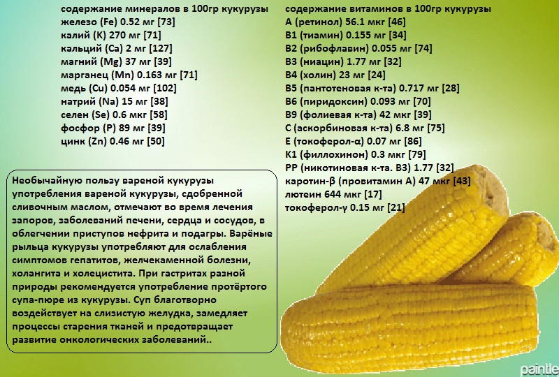 Кукуруза детям: польза и вред