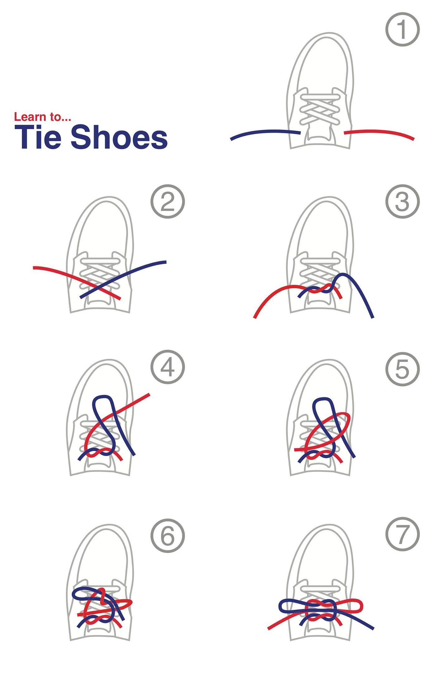 Как завязывать шнурки бантиком