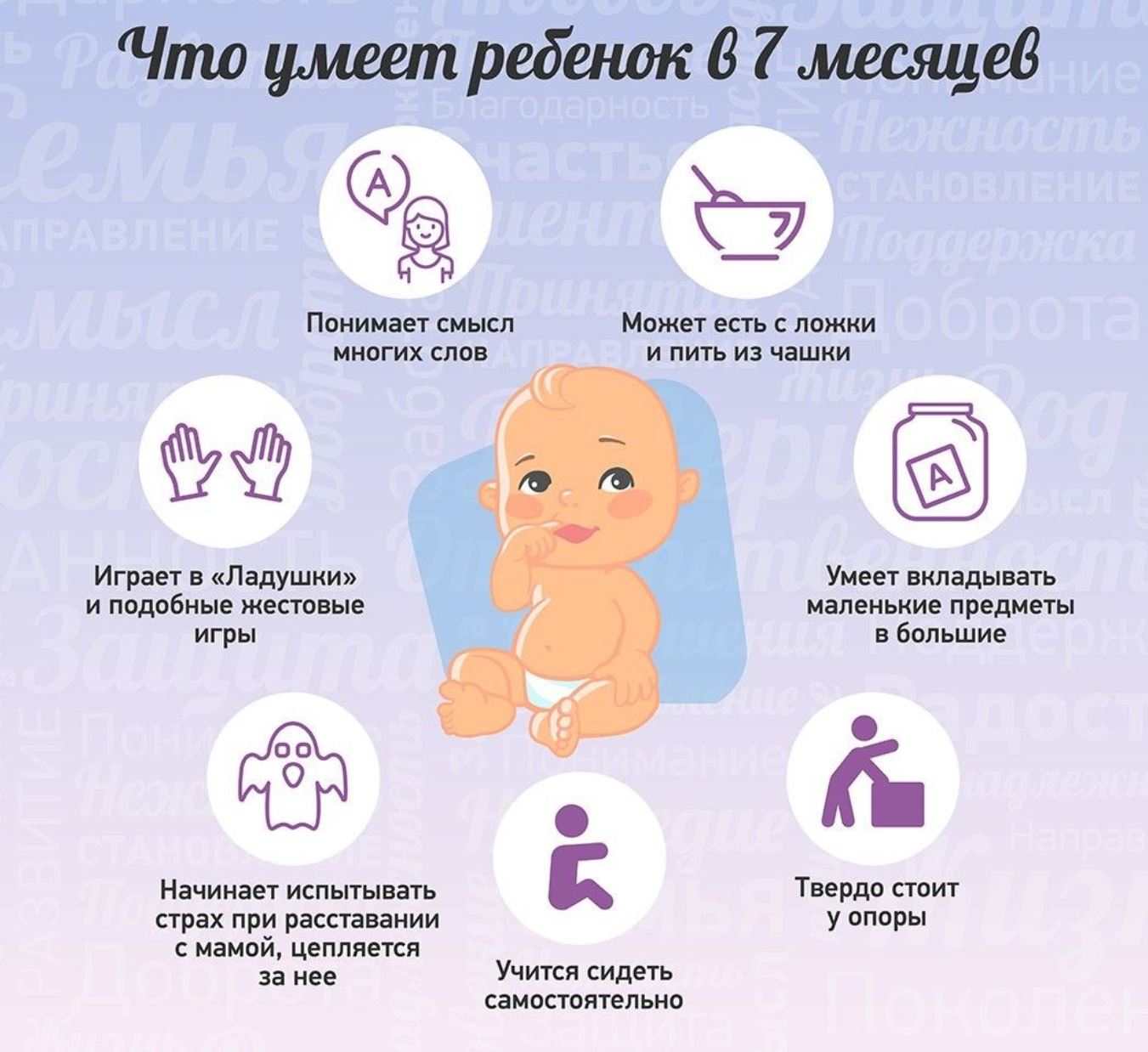 Развитие ребенка в 8 месяцев: что должен уметь делать, как развивать малыша в этот период и другие рекомендации