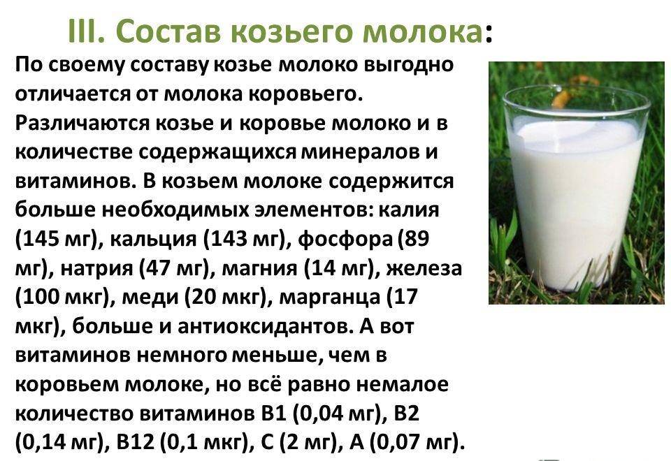 Козье молоко для детей: польза и вред для ребенка до года и старше