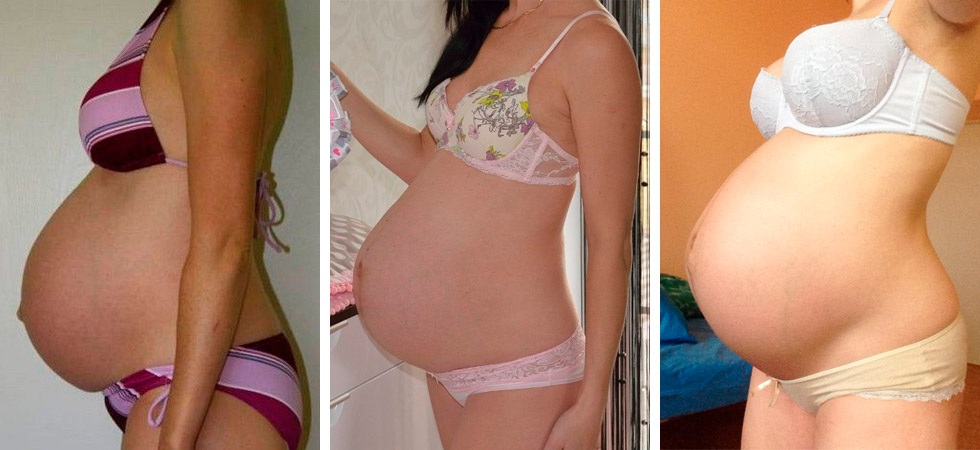 1 неделя до родов. Как выглядит опущенный живот. Живот на 42 неделе беременности.