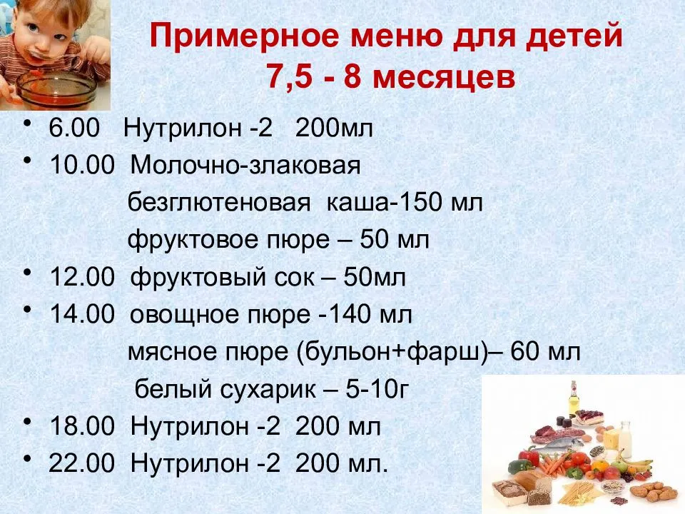 Режим дня ребенка в 6 месяцев: питание, сон, распорядок по часам (таблица)