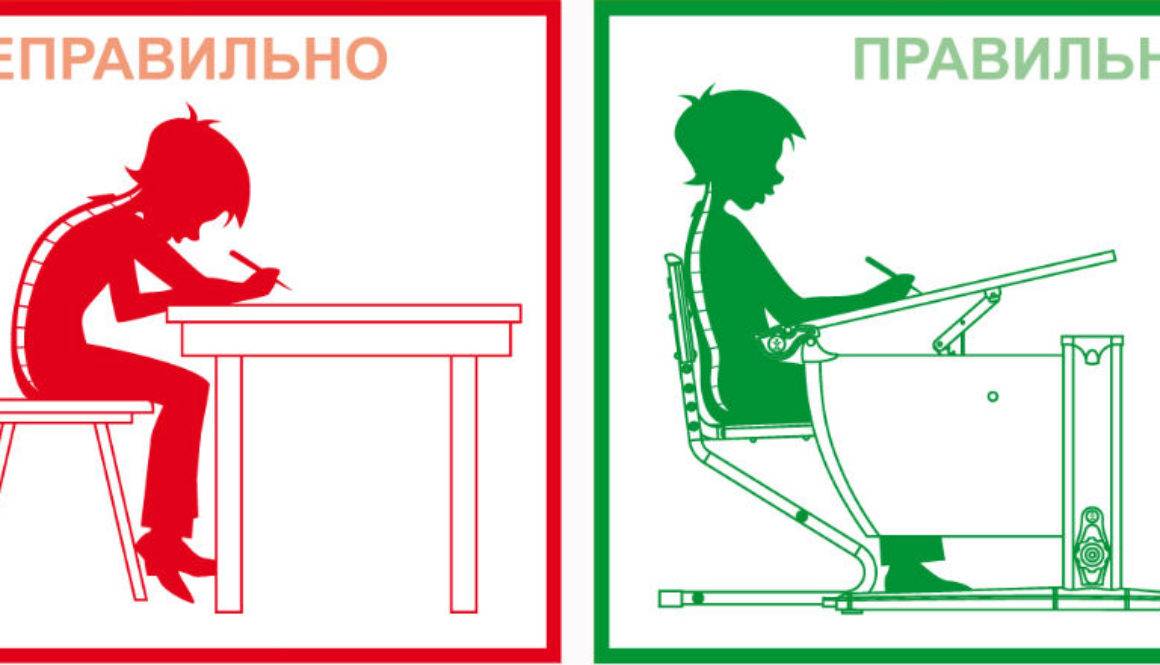 Как правильно должен сидеть ребенок за партой и в кресле