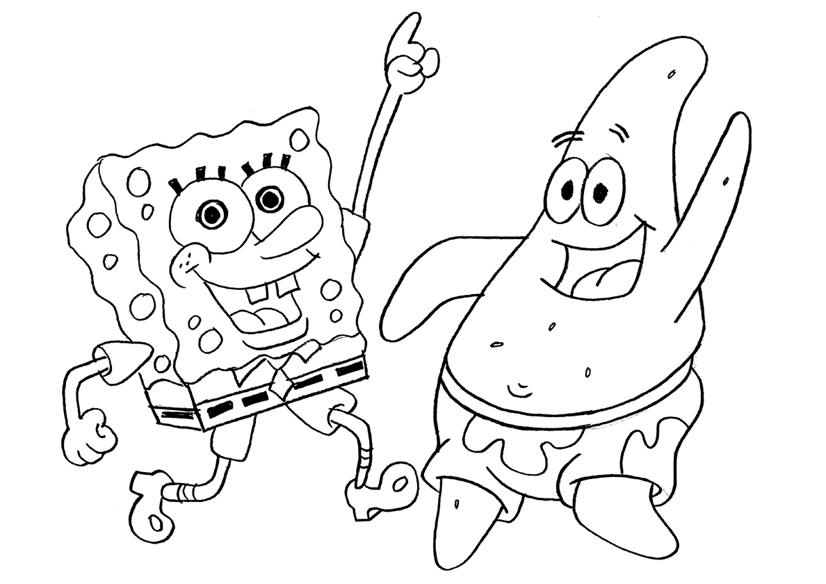 Рисуем героев мультфильма "губка боб - квадратные штаны" и его друзей пошагово карандашом