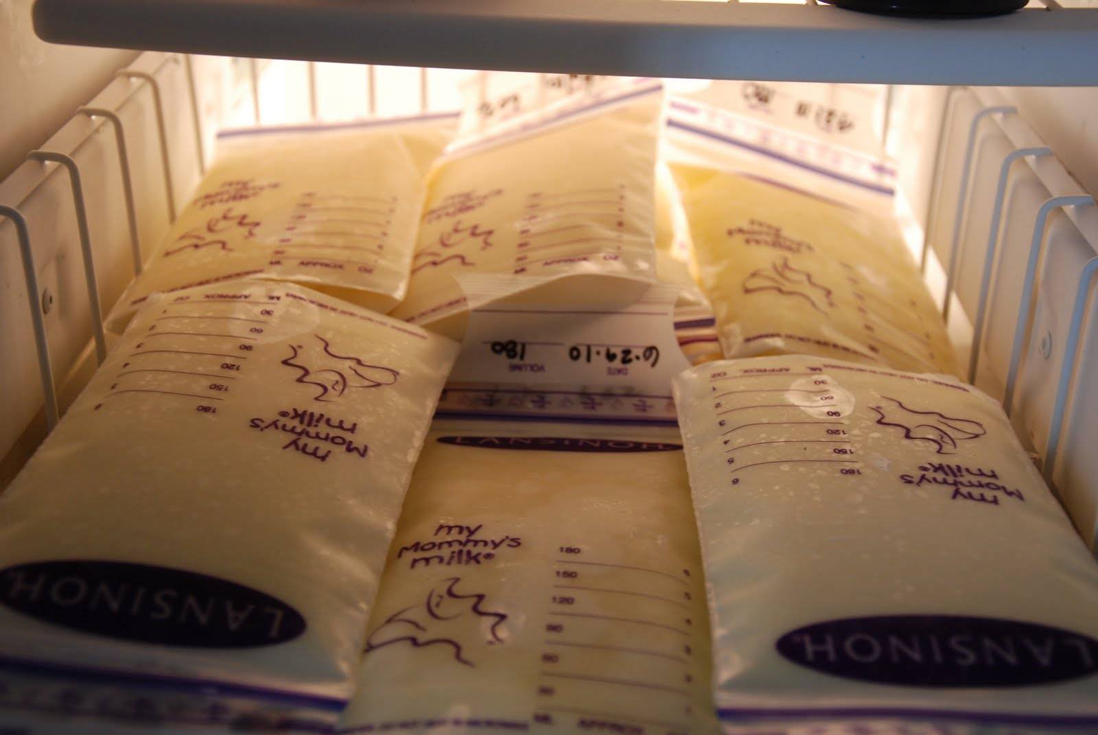 Сколько хранится грудное молоко в холодильнике и морозилке