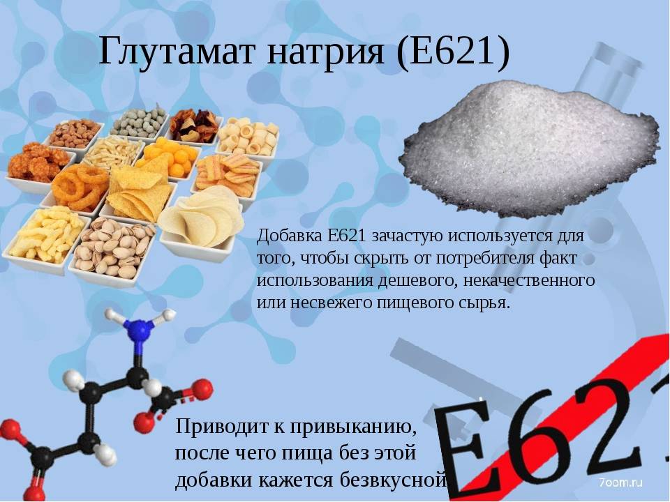 Чем опасен глутамат натрия е621 – в каких продуктах содержится