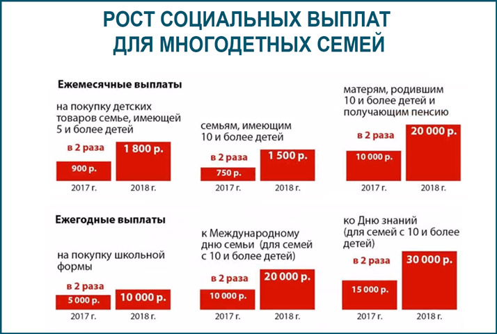 Льготы многодетным семьям в 2018-2019 году: жилье, пособия, выплаты, земельные участки, кредиты, транспортный налог / mama66.ru